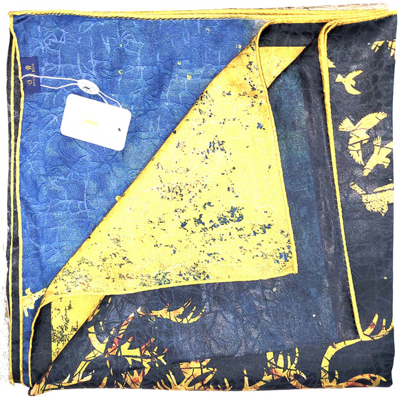 NWT Double Sided Silk Scarf 53"x53" Large Square Shawl Wrap XiangYunSha 36311 - Picture 3 of 10